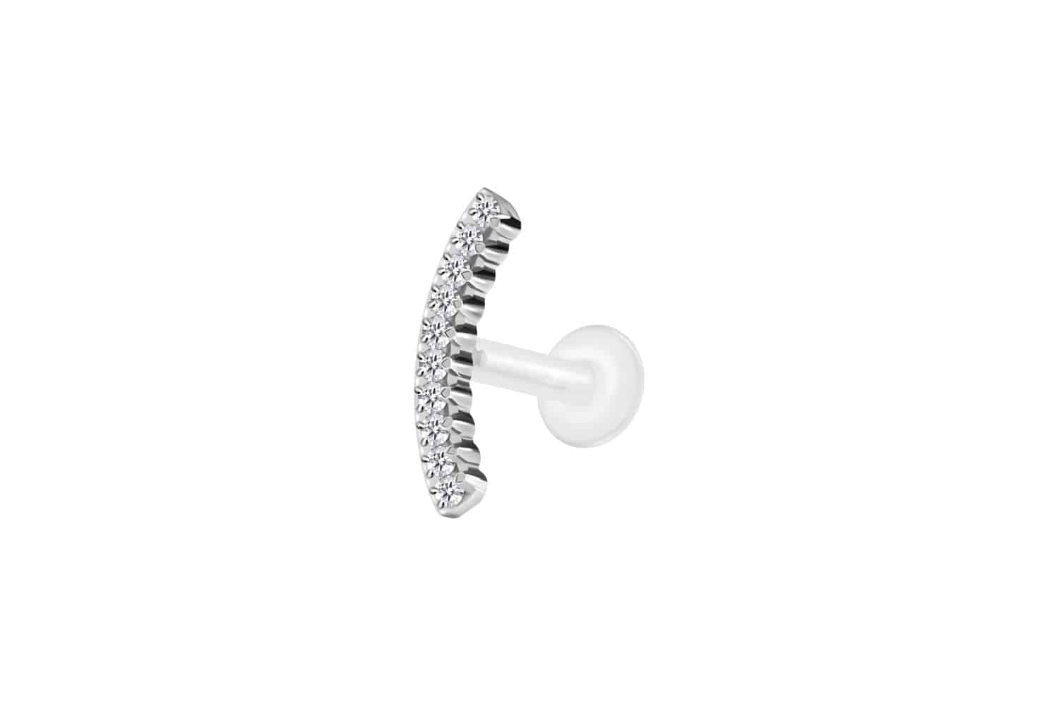 PTFE Labret mit Innengewinde + Titan-Aufsatz KRISTALLBOGEN